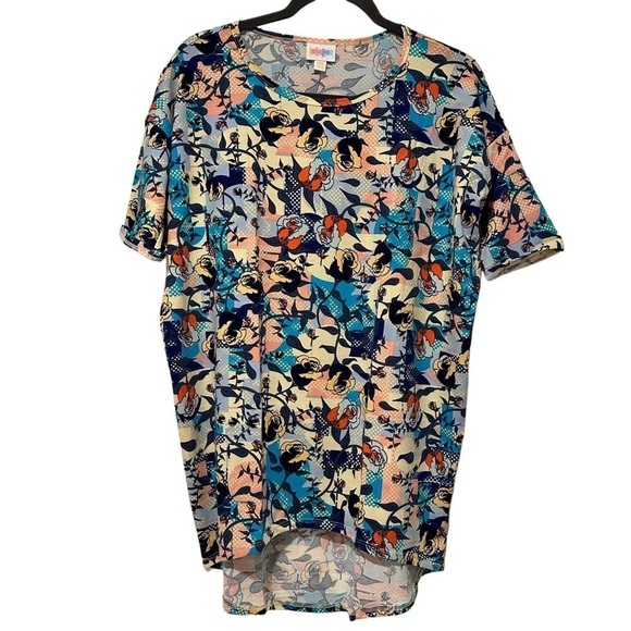 LulaRoe Irma Mid-Sleeve Stretchy High-Low Tunic Top Loose Fit Modest XXS-XS-S-M - Picture 4 of 14